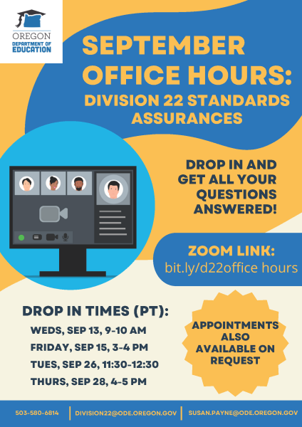 Click for D22 Office Hours Accessible Flyer 