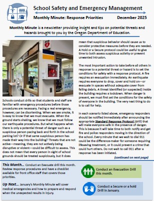 miniature picture of the December newsletter.