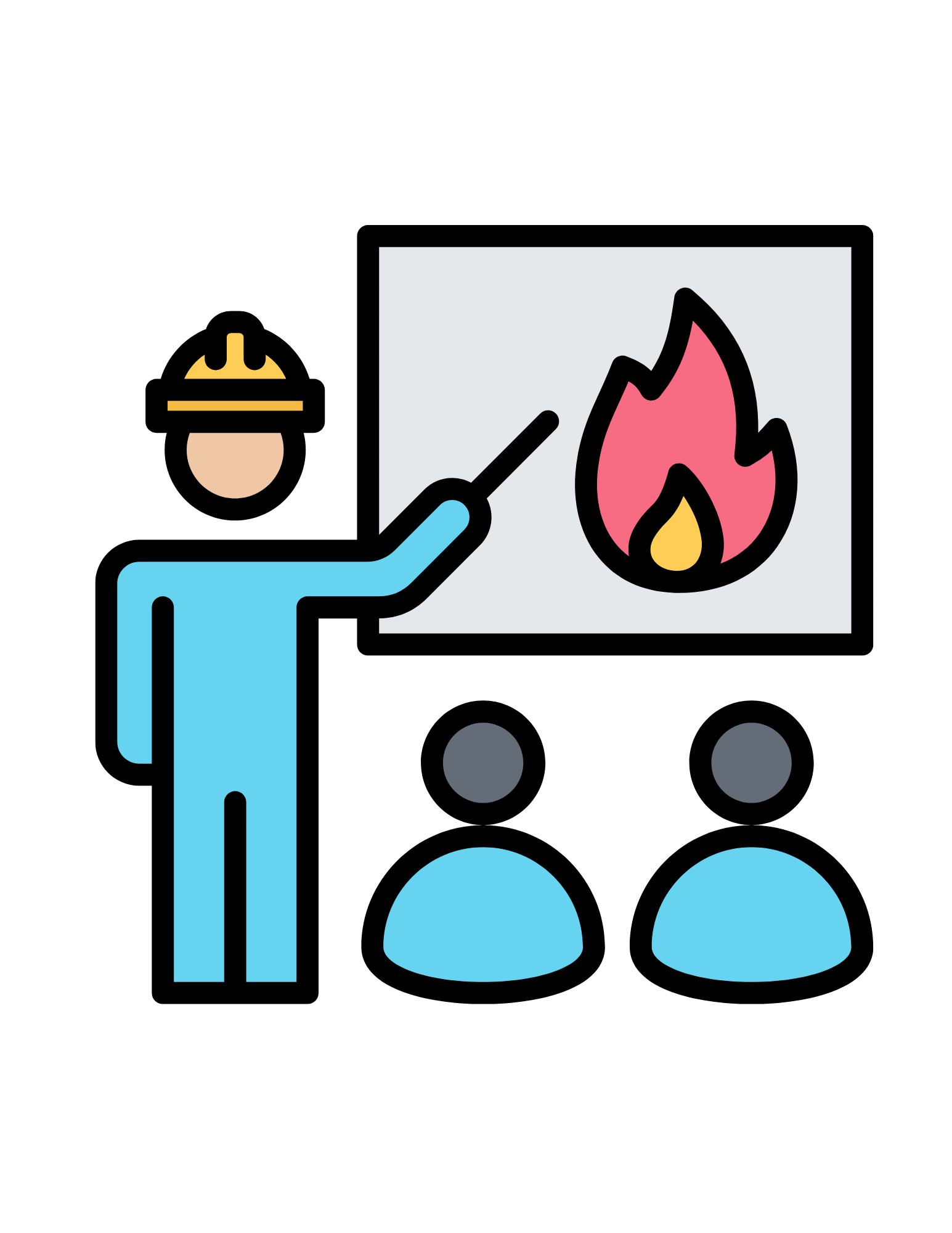 Instruction on fire drills