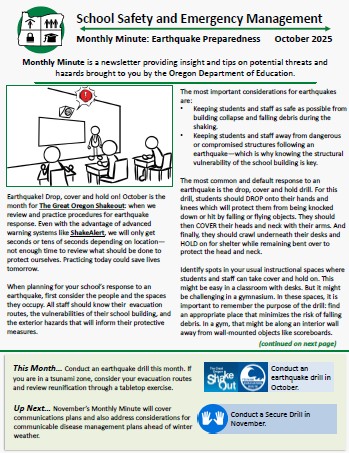 miniature picture of the October newsletter.