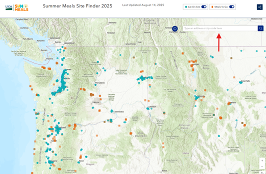 Summer Meals Finder Search
