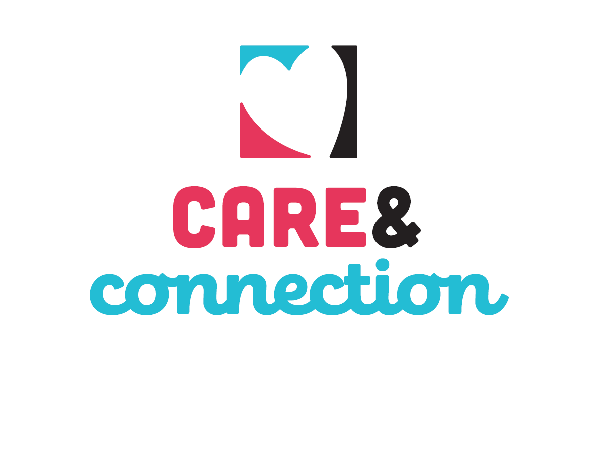 Care and Connection header with heart vector