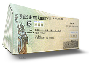 Checks from US Treasury