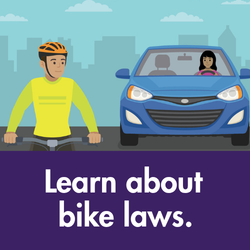 A safe spring day with cars and bikes sharing the road. Let’s look out for each other.