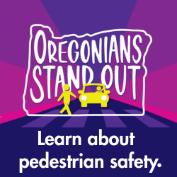 In Oregon we stand out, like an illuminated human walking a crosswalk or a car stopping with its lights on. Visit the Pedestrian