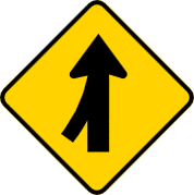 Señal de fusión a la izquierda