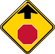 Señal de alto adelante