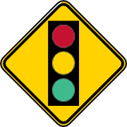 Señal de semáforos adelante