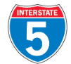 Señal de la autopista Interestatal 5