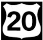 Señal de la Ruta 20 de EE. UU.