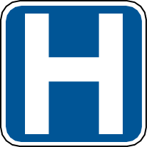Señal de hospital más adelante