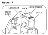 Figure 17 - image of unlocking pin on a pintle hook
