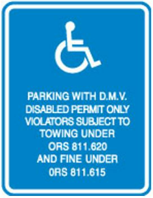 Espacios de estacionamiento para personas con discapacidades