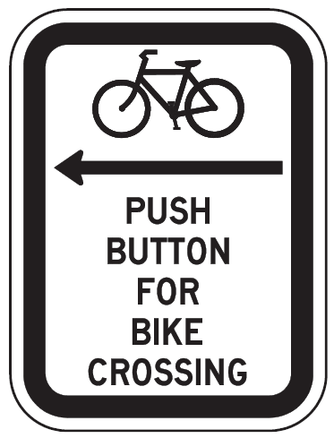 Image - Push Button For Bike Crossing Sign.