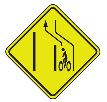 Image - Bike Lane Ends Sign.