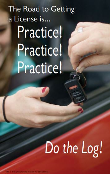 Photo of the Road to Getting a License is... Practice! Proactice! Practice!  Do the Log!