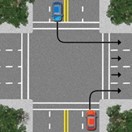 Diagrama de intersección de giros a la izquierda y a la derecha