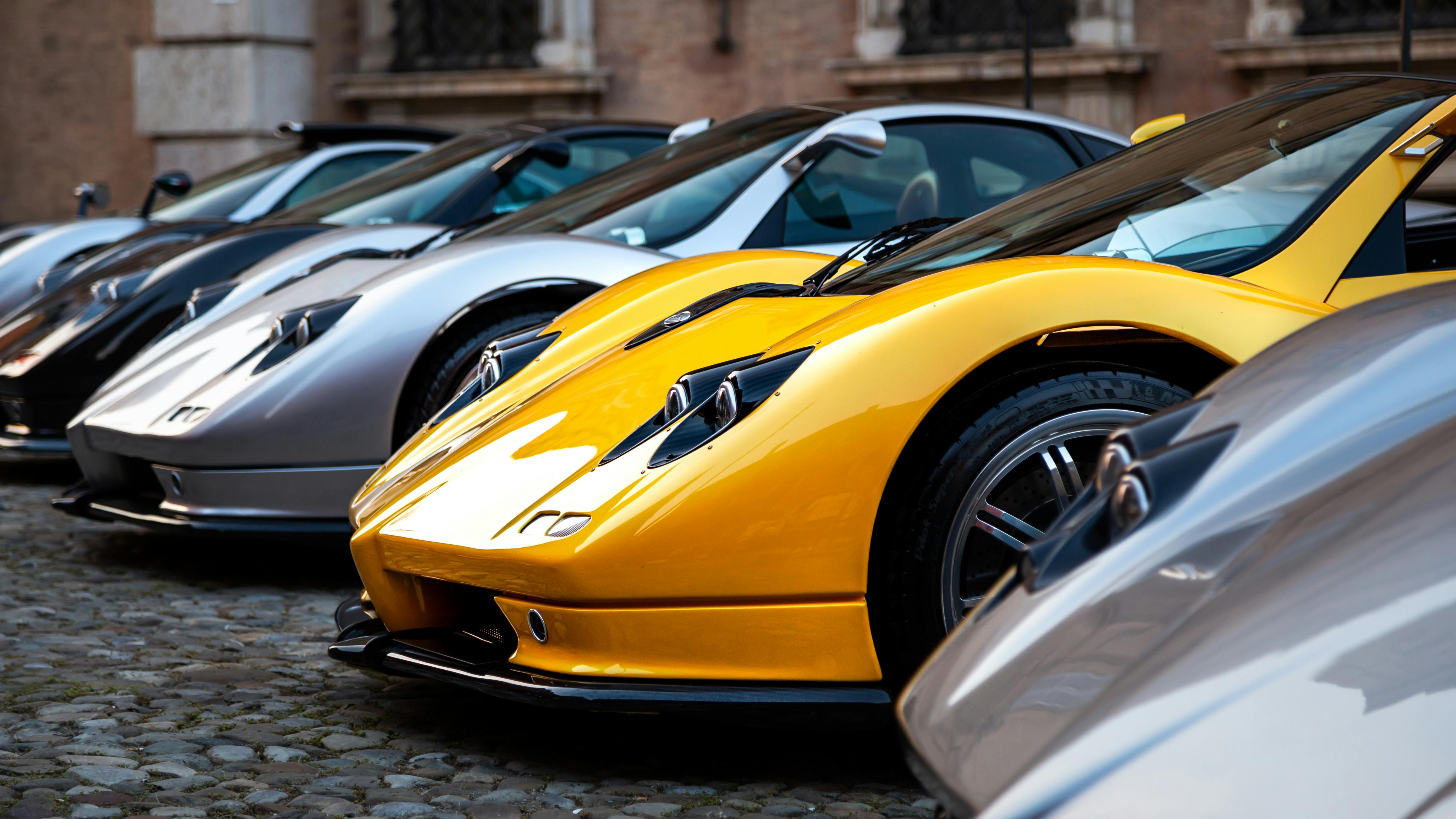 line of sports cars