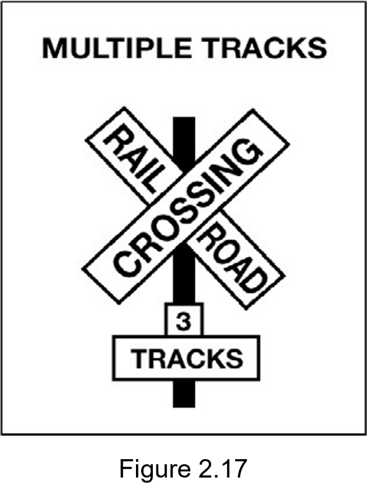 Figure 2.17 - picture of multiple tracks rail road sign