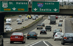 View of I-405 northbound