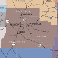 Map of Central Oregon ACT area