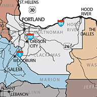 Region 1 covers Multnomah, Clackamas, Washington and Hood River Counties