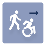 Pedestrian detours icon