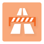 Highway lane closures icon