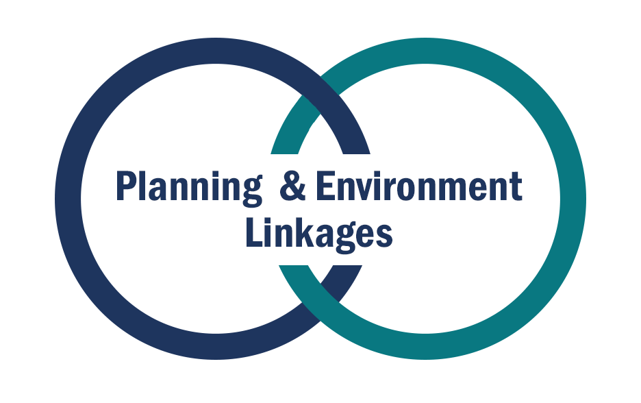 odot pel logo: blue circle and green circle intertwined with the words planning and environment linkages in the middle