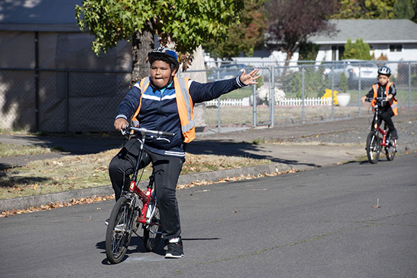 Biking to school