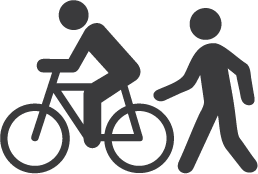 pedestrian and bicyclist icon