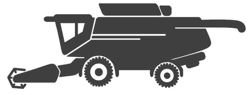 Combine farm equipment icon