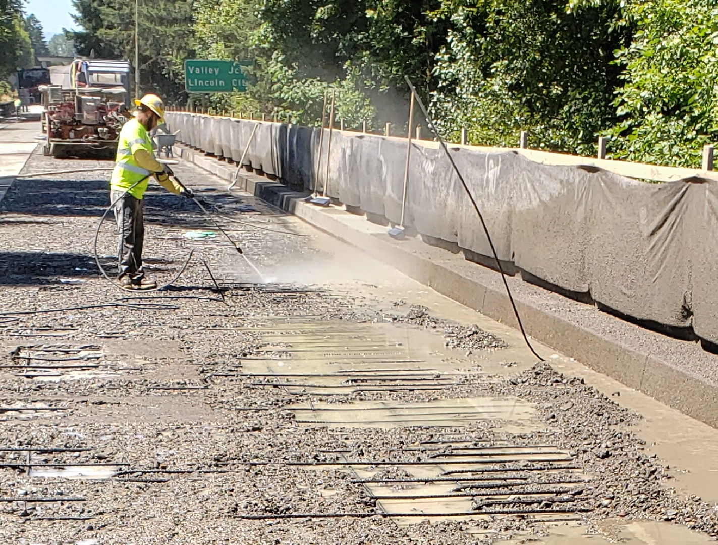 Photo showing hydroblasting