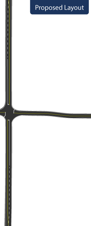 rendering showing the new alignment of OR 99W