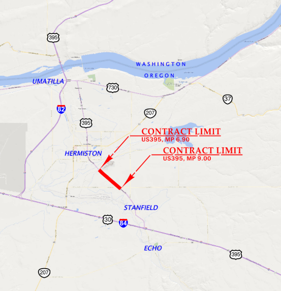 Aerial map of project area.