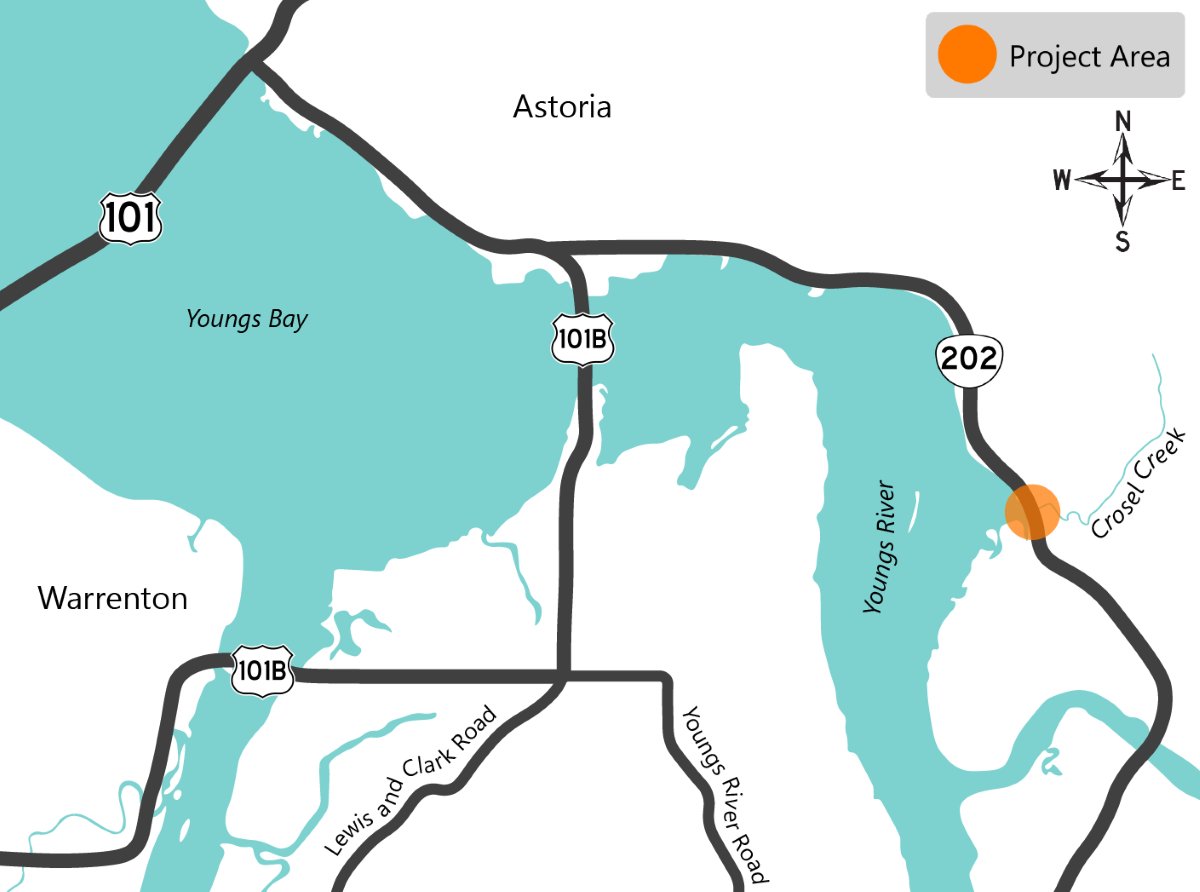 Aerial map showing project area