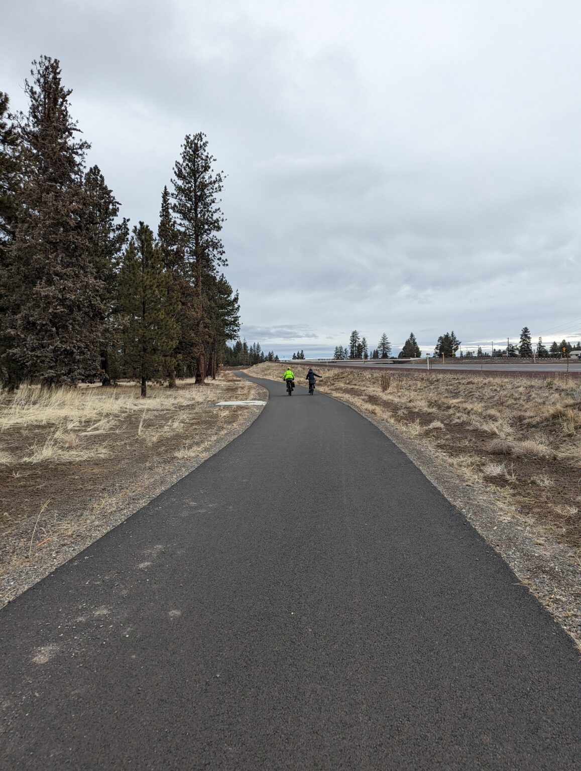 Photo of people using a shared use path.