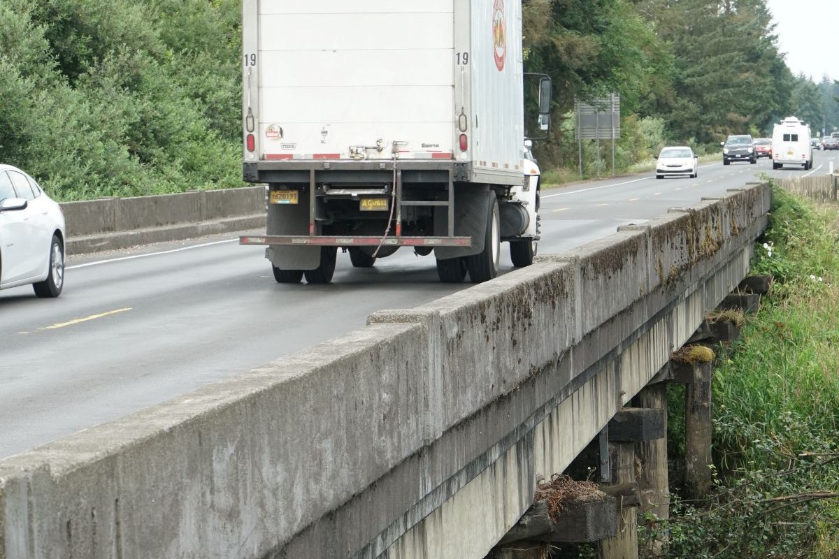 Traffic moves along U.S. 101 near Idaville, north of Tillamook.