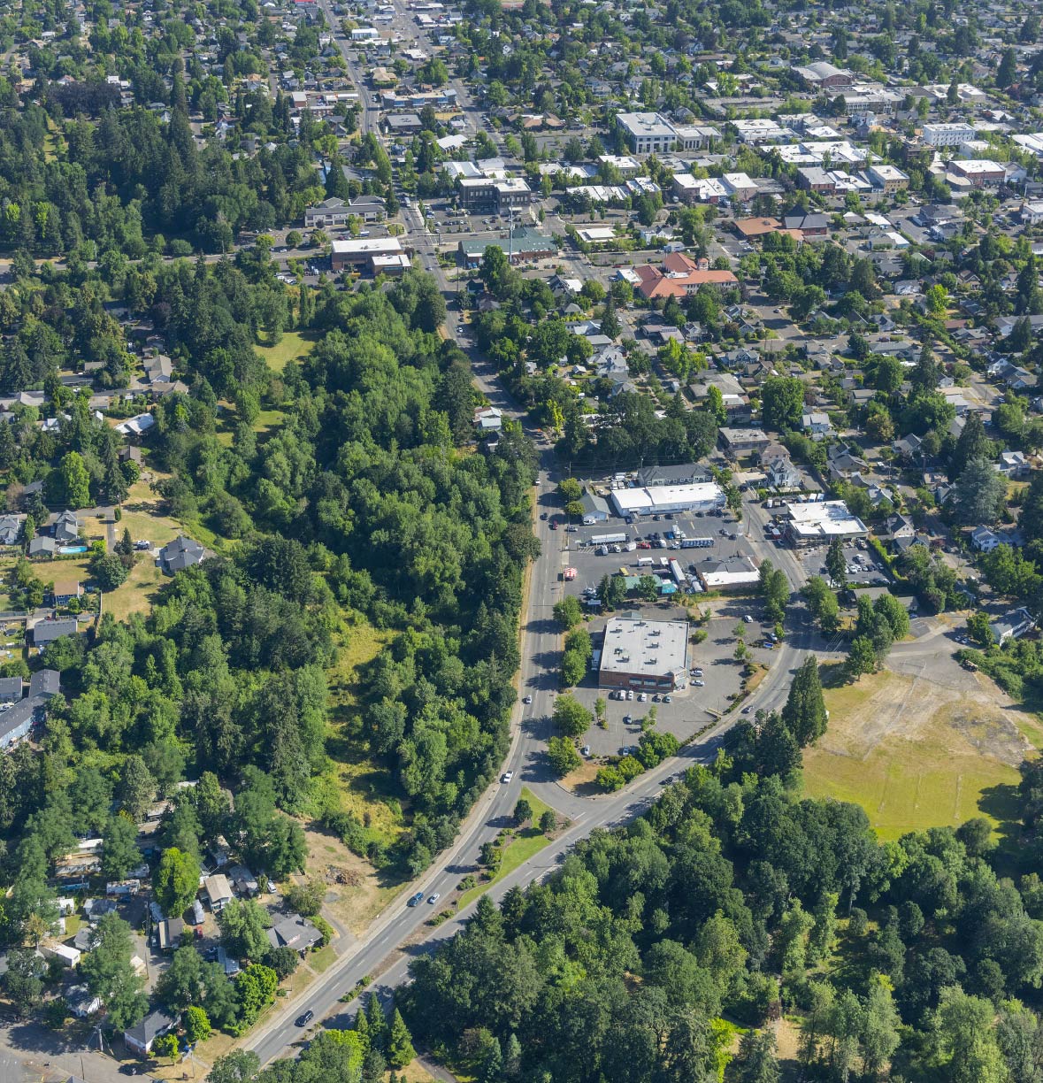 Aerial photo of Newberg