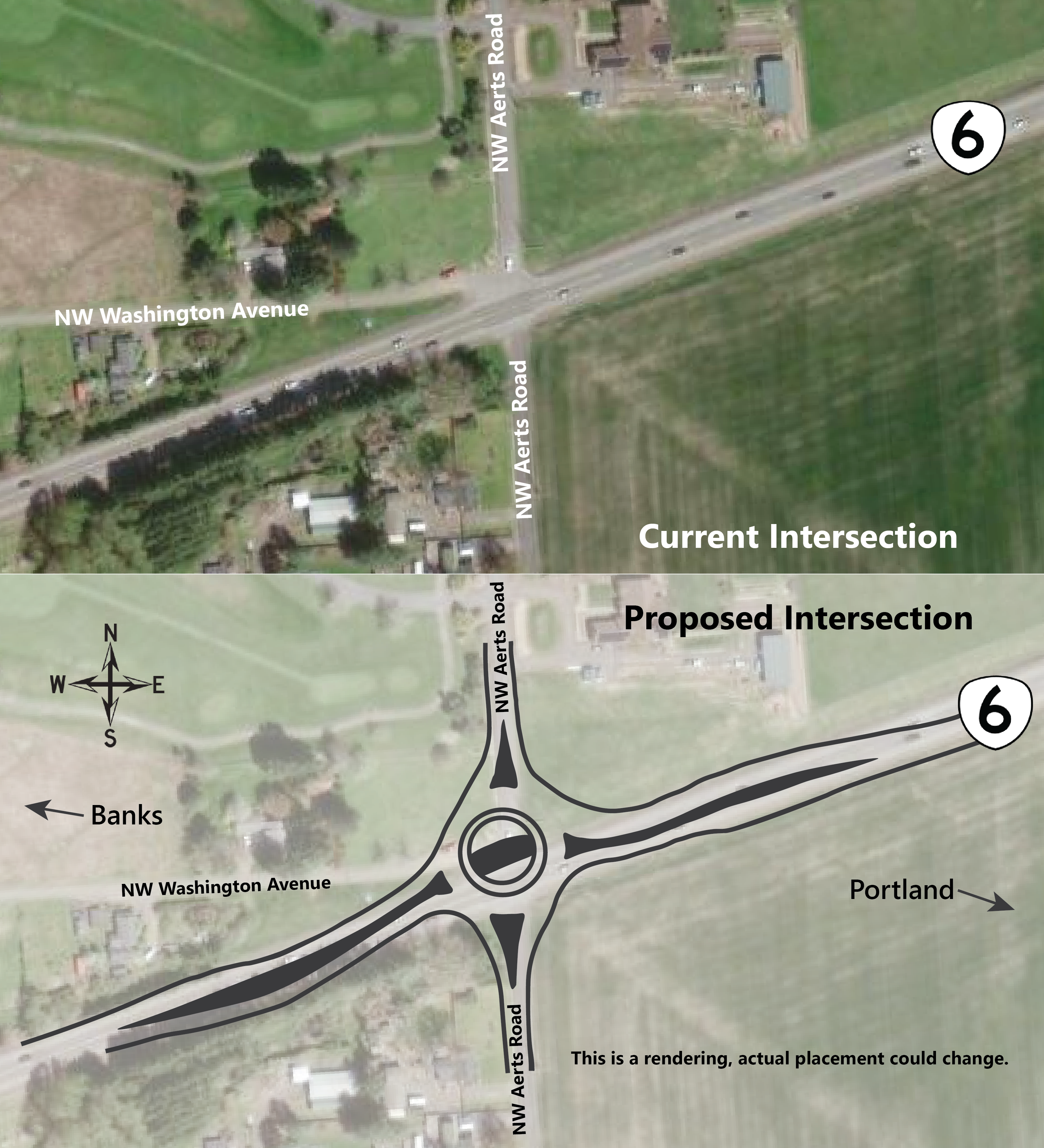 Project Area Map showing roundabout