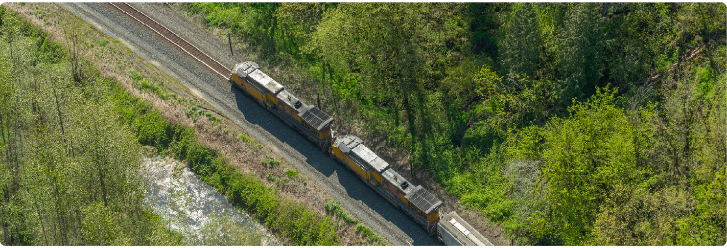 Photo showing train moving freight 