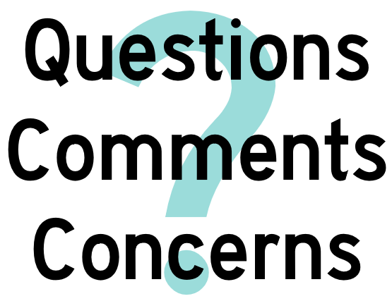 Questions, comments & concerns icon.