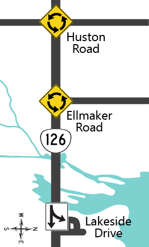 Project area map highlighting intersections we'll work on