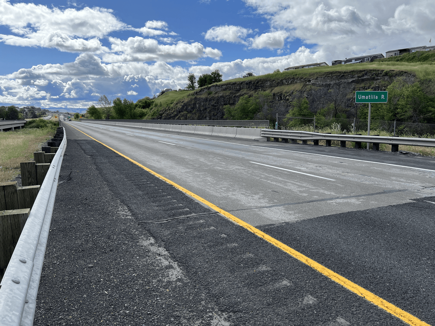 The Umatilla River Bridge near milepost 209.