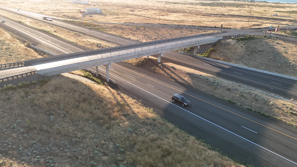 Aerial view of Tower Road, Exit 159 on I-84.