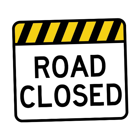 road closed sign gif