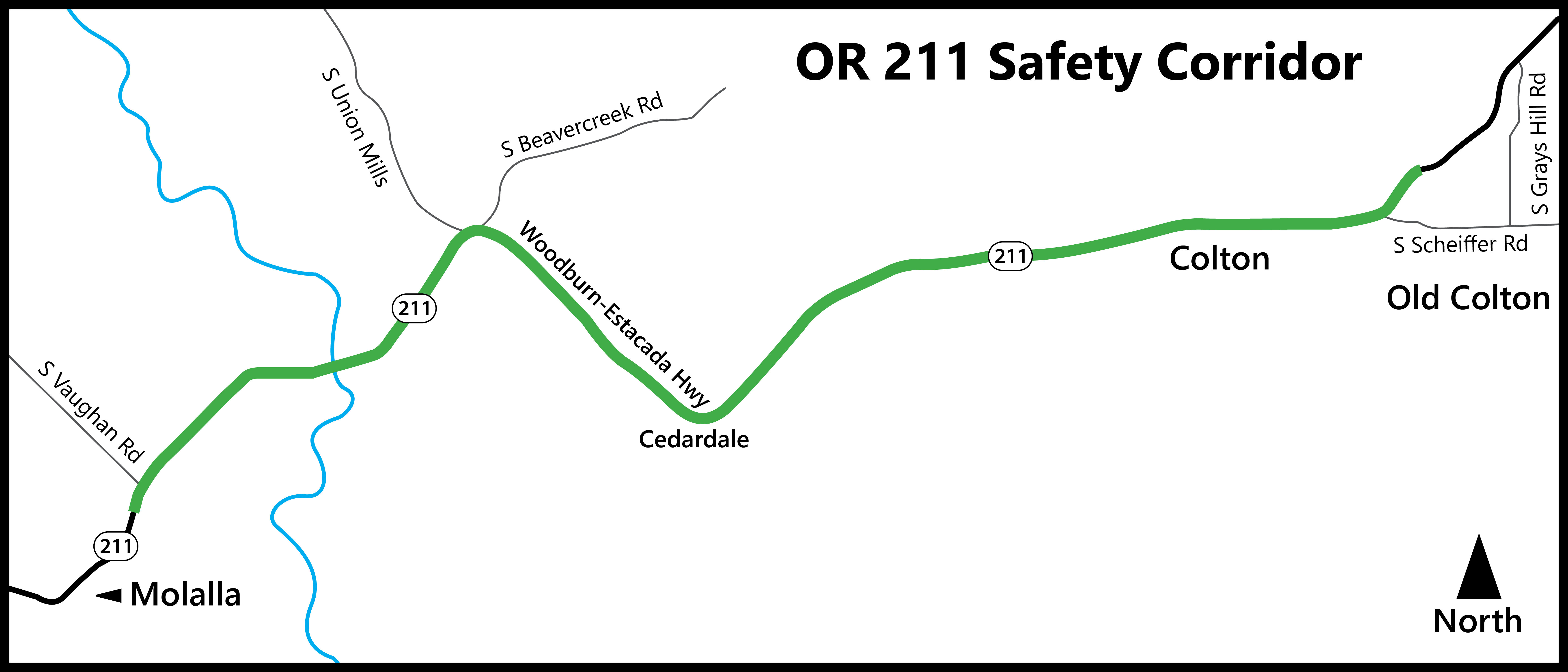 OR 211 between Molalla and Colton