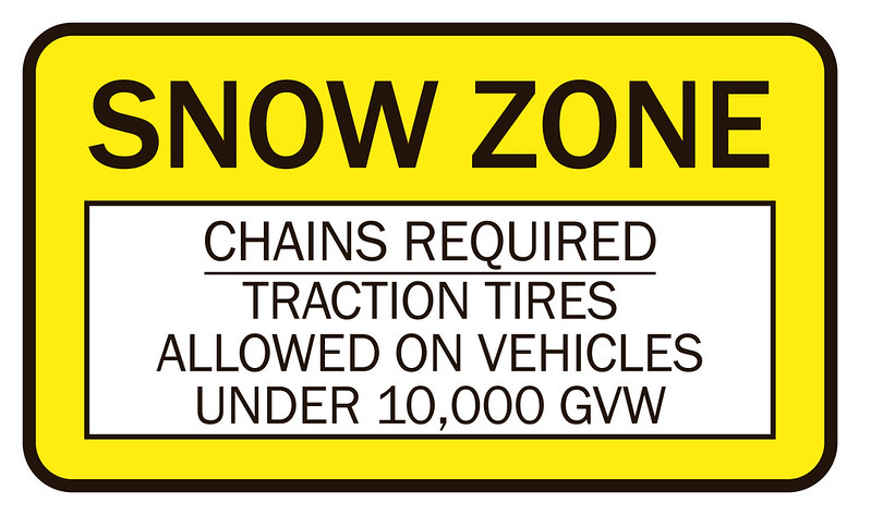 Chains or traction tires required