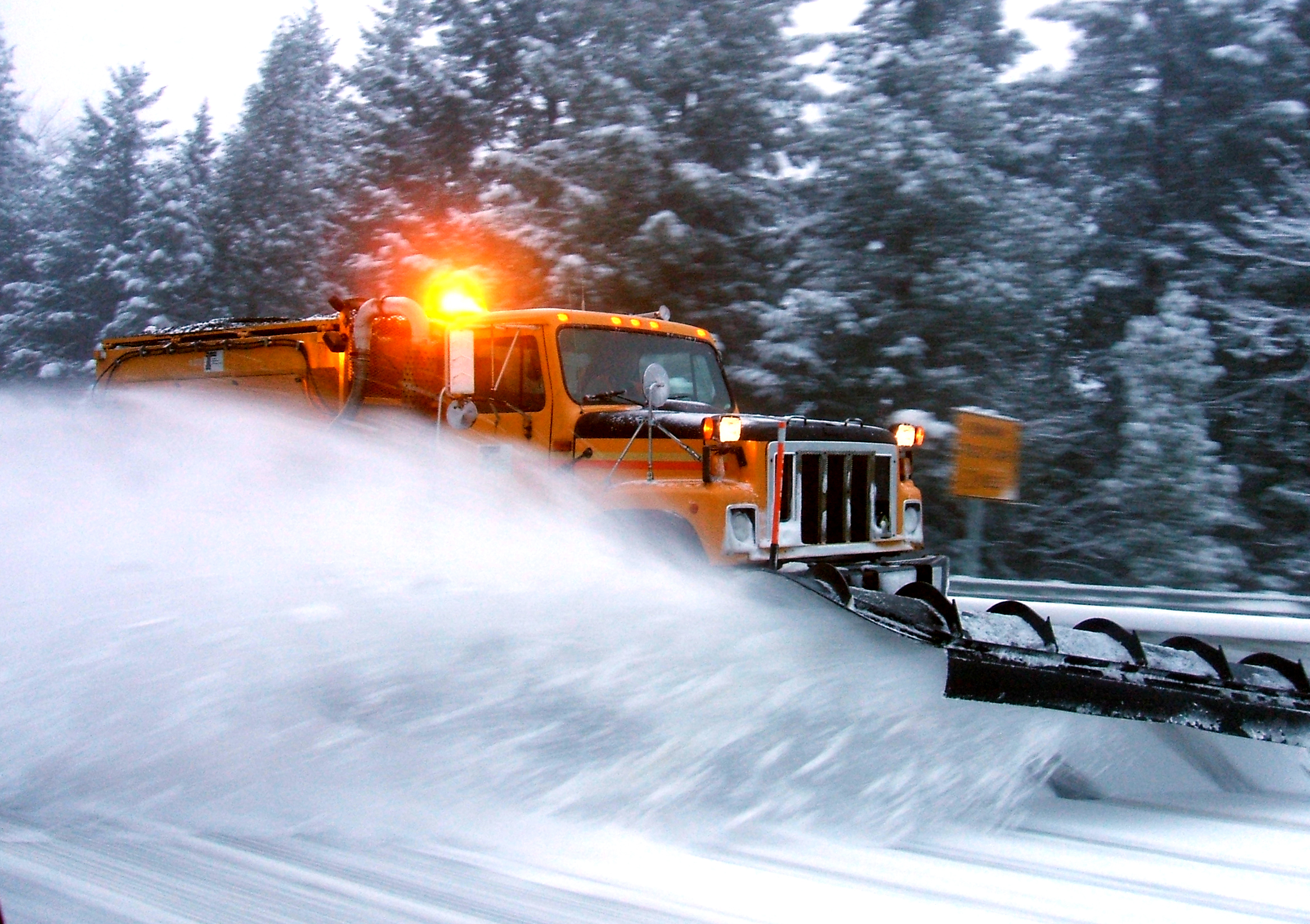 Plowing a mountain pass