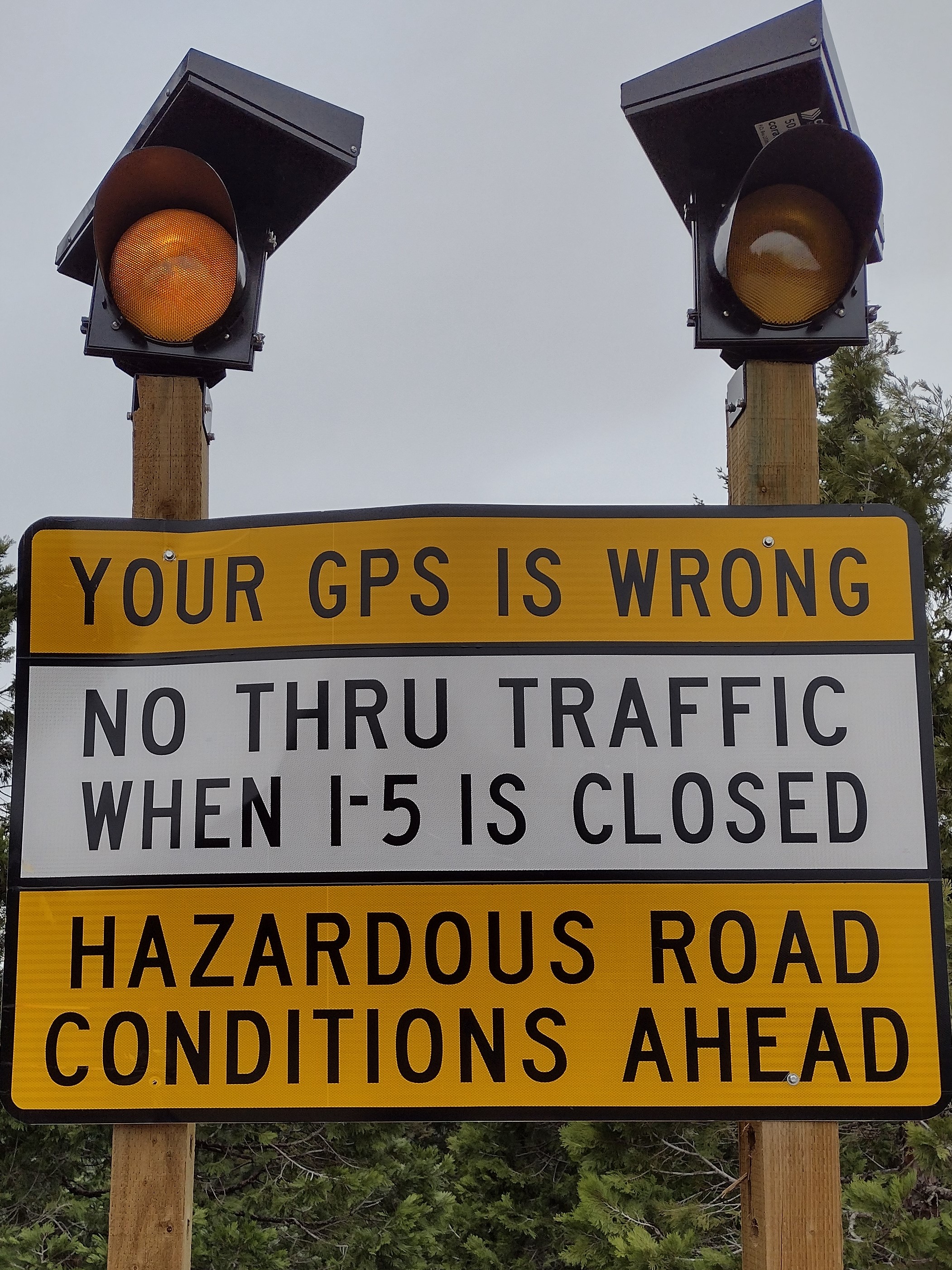 Your GPS is wrong sign